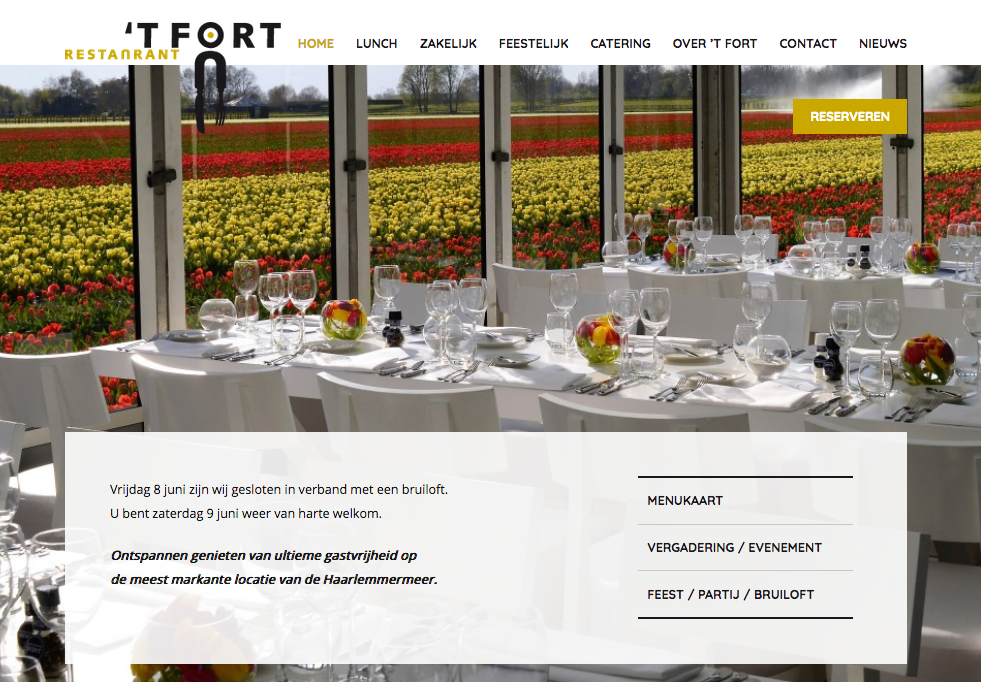 Restaurant ‘t Fort – socials & web